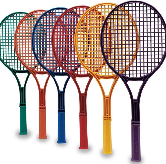 S&S Worldwide; S&S Worldwide Spectrum Jr. Tennis Racquets, 21" Long Plastic Rackets. Great for Building Tennis and Racket Sport Skills.; Category:Physical Education; Image:1